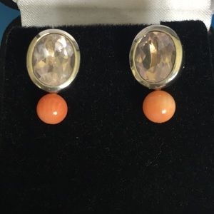 M+ J Stavitt Sterling Silver Amethyst Earrings